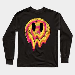 distressed smiley Long Sleeve T-Shirt